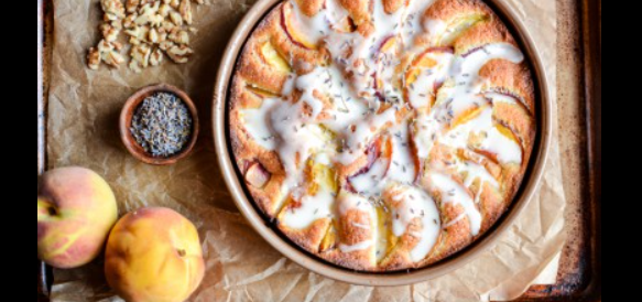 Lavender Peach Cake