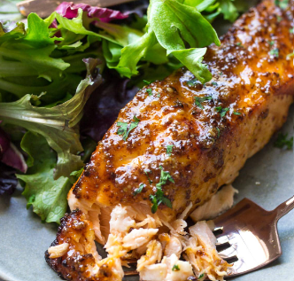 Green Chile Honey Mustard Salmon