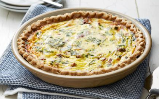 Green Chile and Bacon Quiche