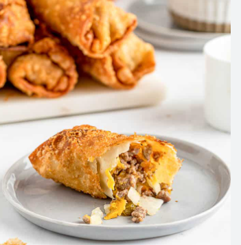 Green Chile Cheeseburger Eggrolls