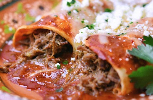 Shredded Beef Enchiladas