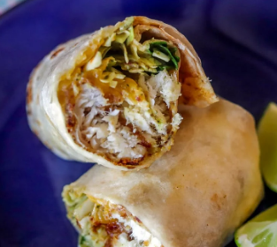 Crispy Fish and Salsa Verde Burritos