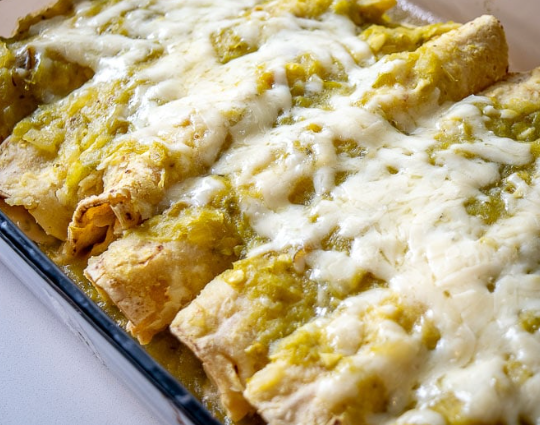 Green Chile Breakfast Enchiladas