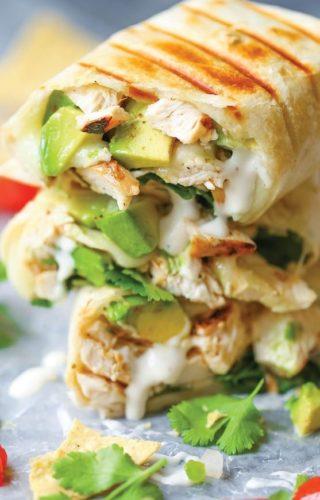 Chicken Avocado Burritos