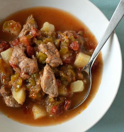 Green Chile, Tomato, and Potato Soup Recipe!