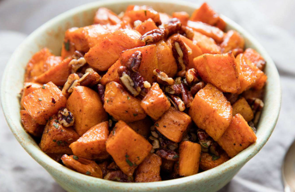 Hatch Hot Honey Roasted Sweet Potatoes