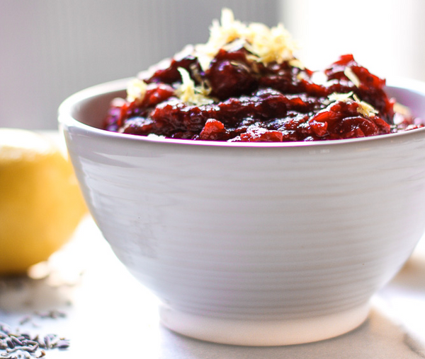 Lavender and Lemon Cranberry Sauce