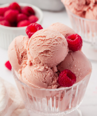 No Churn Raspberry Jam Ice Cream