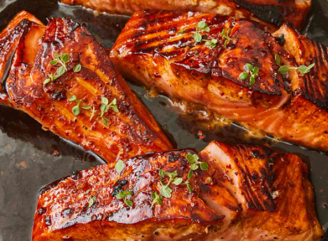 Red Chile Honey Glazed Salmon