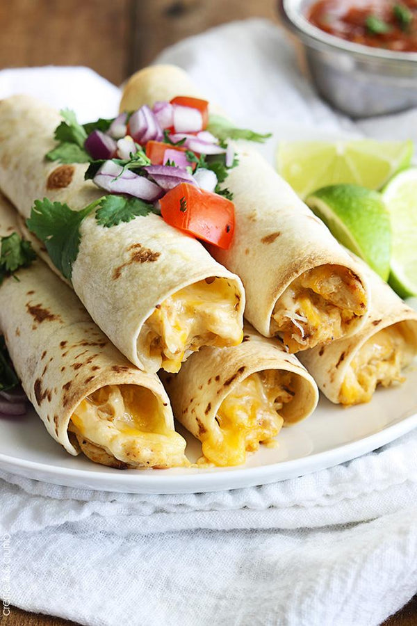 Slow Cooker Cream Cheese Chicken Taquitos