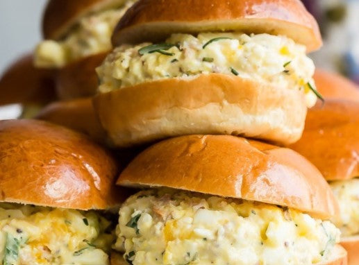 Green Chile Egg Salad Sliders