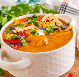 Green Chile Chicken Enchilada Soup