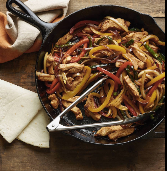 Green Chile Chicken Fajitas