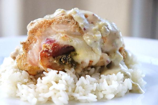 Chicken Cordon Bleu with Green Chile!