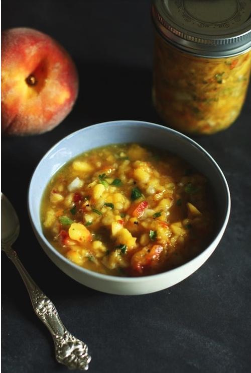 Peach & Hatch Green Chile Salsa