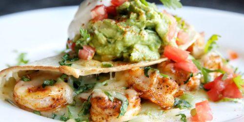 Green Chile Shrimp Quesadillas