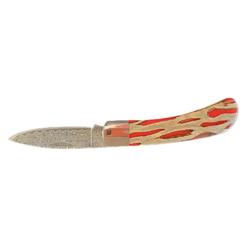 3 Inch Damascus Folding Knife Red Cholla-#1 Ranked New Mexico Salsa &amp; Chile Powder | Made in New Mexico