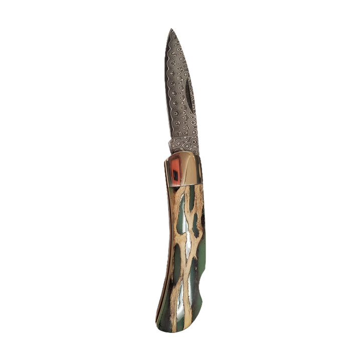 3" Turquoise Cholla Damascus knife-#1 Ranked New Mexico Salsa &amp; Chile Powder | Made in New Mexico