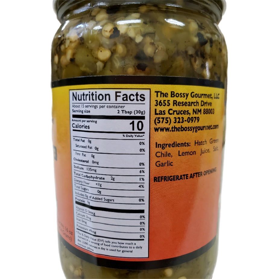 Bossy Gourmet Hatch Flame Roasted Green Chile-#1 Ranked New Mexico Salsa &amp; Chile Powder | Made in New Mexico