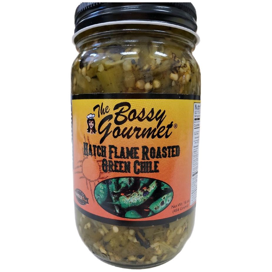 Bossy Gourmet Hatch Flame Roasted Green Chile-#1 Ranked New Mexico Salsa &amp; Chile Powder | Made in New Mexico