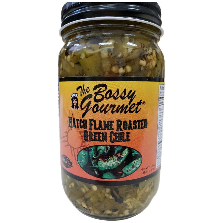 Bossy Gourmet Hatch Flame Roasted Green Chile-#1 Ranked New Mexico Salsa &amp; Chile Powder | Made in New Mexico