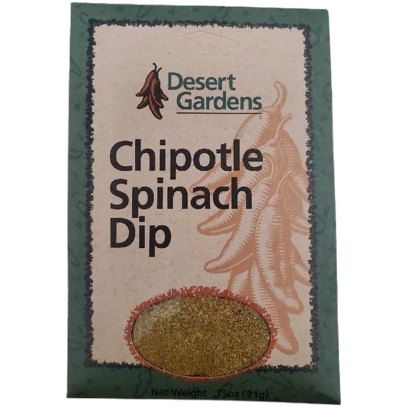 Desert Gardens Chipotle Spinach Dip Mix-#1 Ranked New Mexico Salsa &amp; Chile Powder | Made in New Mexico