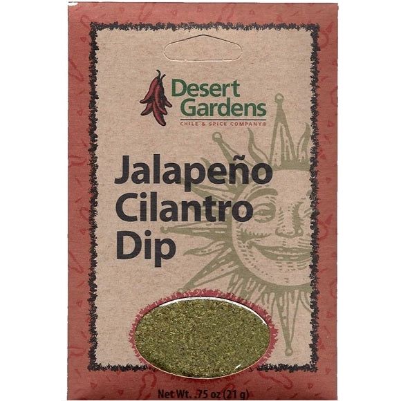 Desert Gardens Jalapeno Cilantro Dip Mix-#1 Ranked New Mexico Salsa &amp; Chile Powder | Made in New Mexico