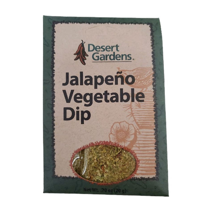 Desert Gardens Jalapeno Vegetable Dip Mix-#1 Ranked New Mexico Salsa &amp; Chile Powder | Made in New Mexico