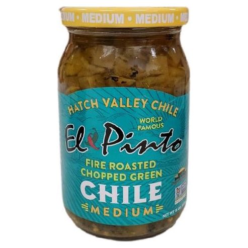 El Pinto Fire Roasted Chopped Green Chile-#1 Ranked New Mexico Salsa &amp; Chile Powder | Made in New Mexico