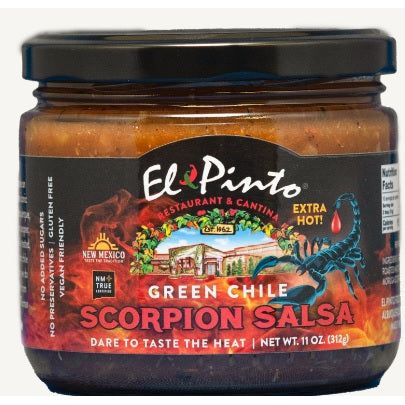 El Pinto Green Chile Scorpion Salsa-#1 Ranked New Mexico Salsa &amp; Chile Powder | Made in New Mexico