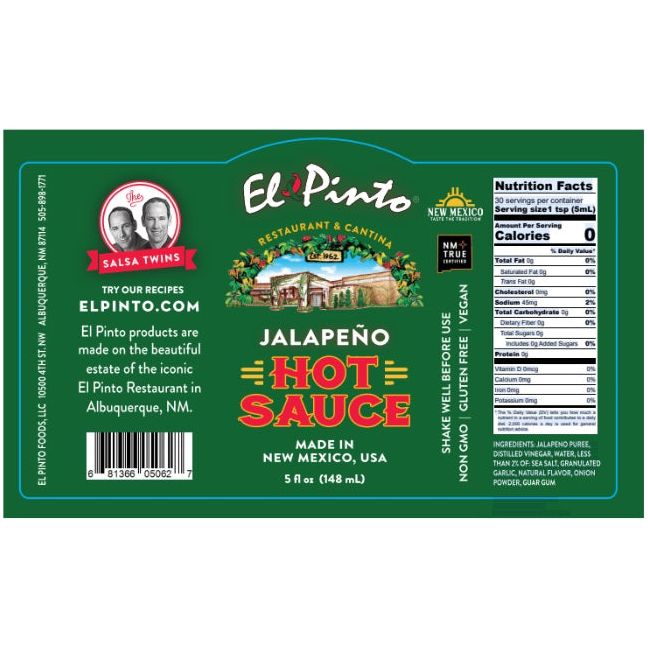 El Pinto Jalapeno Hot Sauce-#1 Ranked New Mexico Salsa &amp; Chile Powder | Made in New Mexico