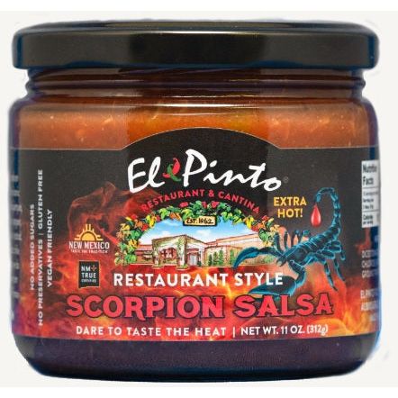 El Pinto Restaurant Style Scorpion Salsa-#1 Ranked New Mexico Salsa &amp; Chile Powder | Made in New Mexico