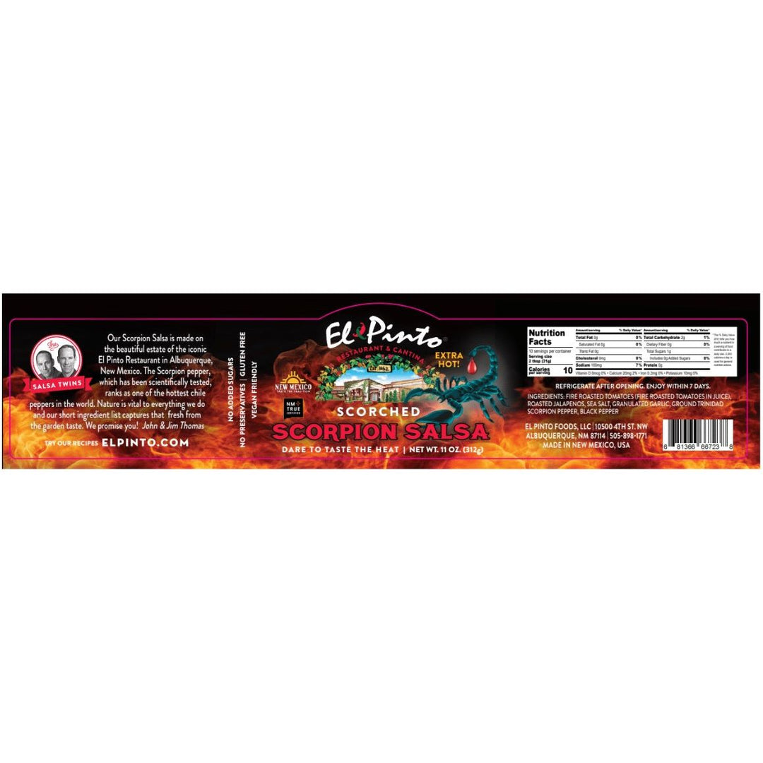 El Pinto Scorched Scorpion Salsa-#1 Ranked New Mexico Salsa &amp; Chile Powder | Made in New Mexico