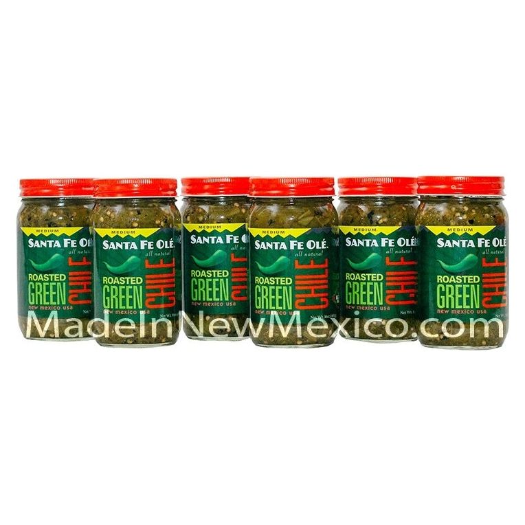 Hatch Green Chile SF Ole Roasted Medium 6 pack-#1 Ranked New Mexico Salsa &amp; Chile Powder | Made in New Mexico