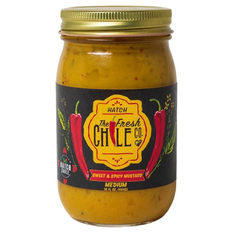 Hatch Sweet and Spicy Mustard-#1 Ranked New Mexico Salsa &amp; Chile Powder | Made in New Mexico