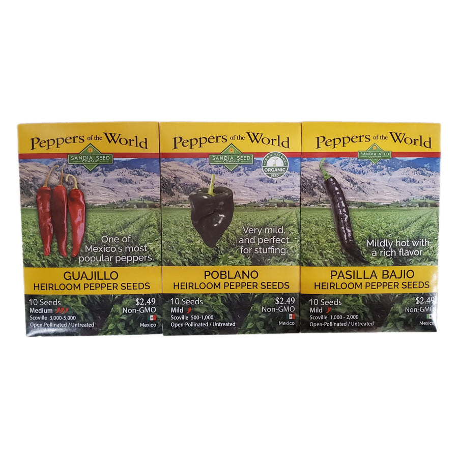 New Mexico Chile Seeds Holy Trinity: 3-Pack-Made in New Mexico