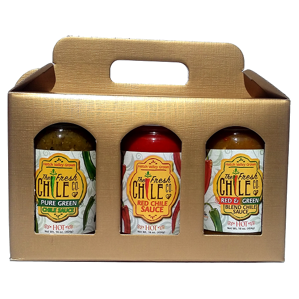 Pure Hatch Chile Sauce 3 Jar Gift Pack-#1 Ranked New Mexico Salsa &amp; Chile Powder | Made in New Mexico