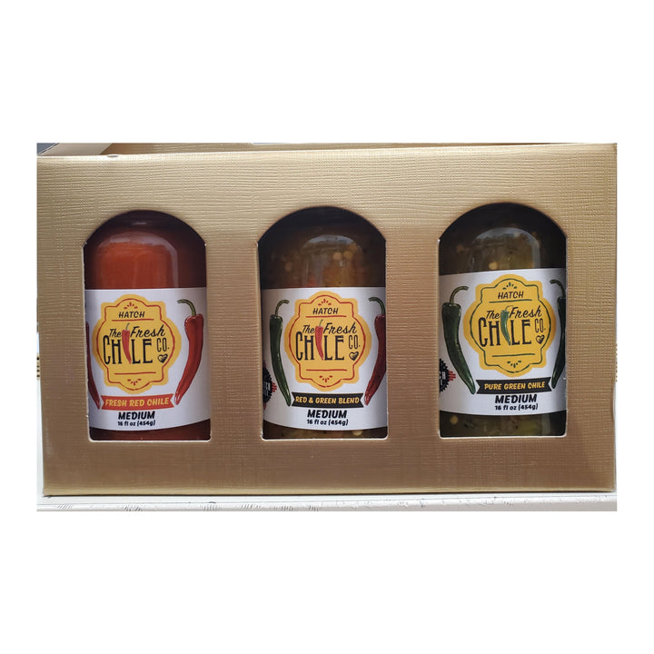 Pure Hatch Chile Sauce 3 Jar Gift Pack-#1 Ranked New Mexico Salsa &amp; Chile Powder | Made in New Mexico