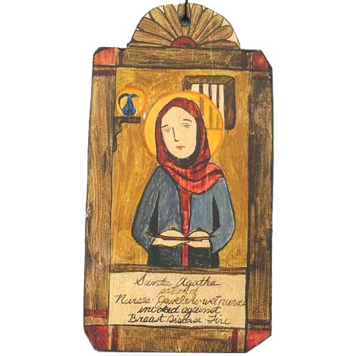 Santa Agatha Retablo Ornament-#1 Ranked New Mexico Salsa &amp; Chile Powder | Made in New Mexico