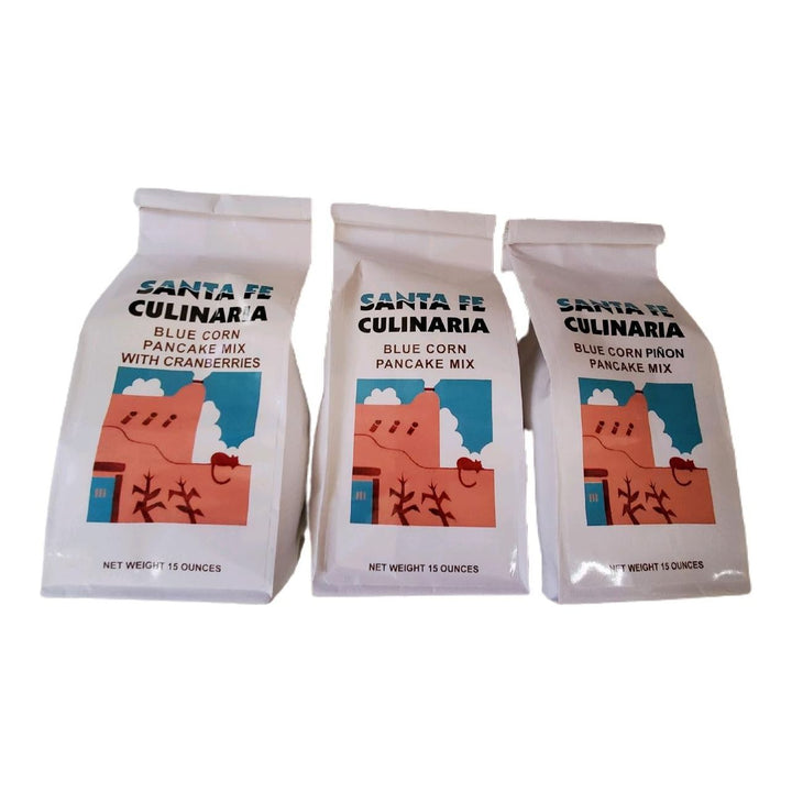 Santa Fe Culinaria Blue Corn Pancake Mixes-#1 Ranked New Mexico Salsa &amp; Chile Powder | Made in New Mexico