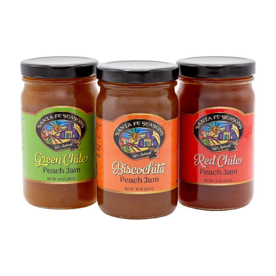 Santa Fe Seasons Peach Jams-#1 Ranked New Mexico Salsa &amp; Chile Powder | Made in New Mexico