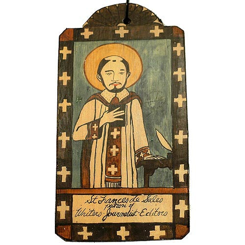 St. Francis de Sales Retablo Ornament-#1 Ranked New Mexico Salsa &amp; Chile Powder | Made in New Mexico