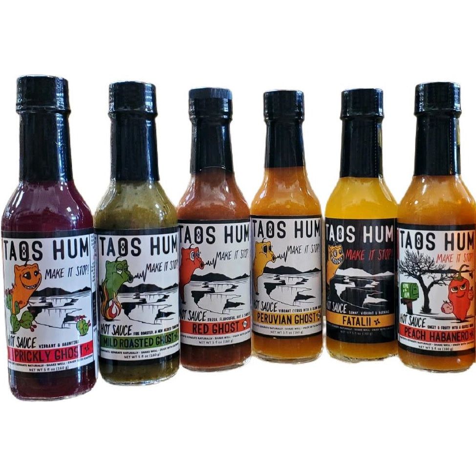 Taos Hum Hot Sauces-#1 Ranked New Mexico Salsa &amp; Chile Powder | Made in New Mexico